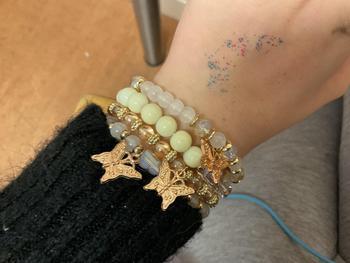Product Review of Boho Butterfly Charm Beaded Gypsy Bracelet Kit, 4pcs/set Fashion Multi-layer Bracelet on Wrist Jewelry for Women, Trendy Hand Jewelry for Party, Club, Gift for Girls from S** 1