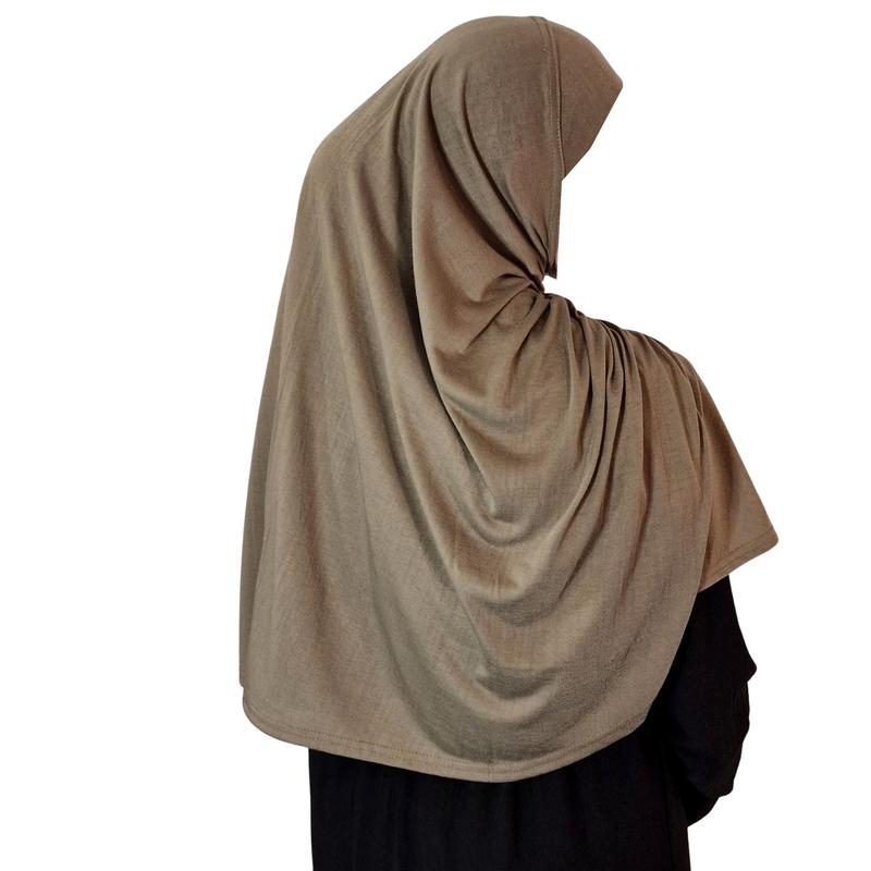 Yaqeen One Piece large Hijab cotton/Jersey women instant Amira Khimar scarf islamic salah prayer clothes amina  hijab 7