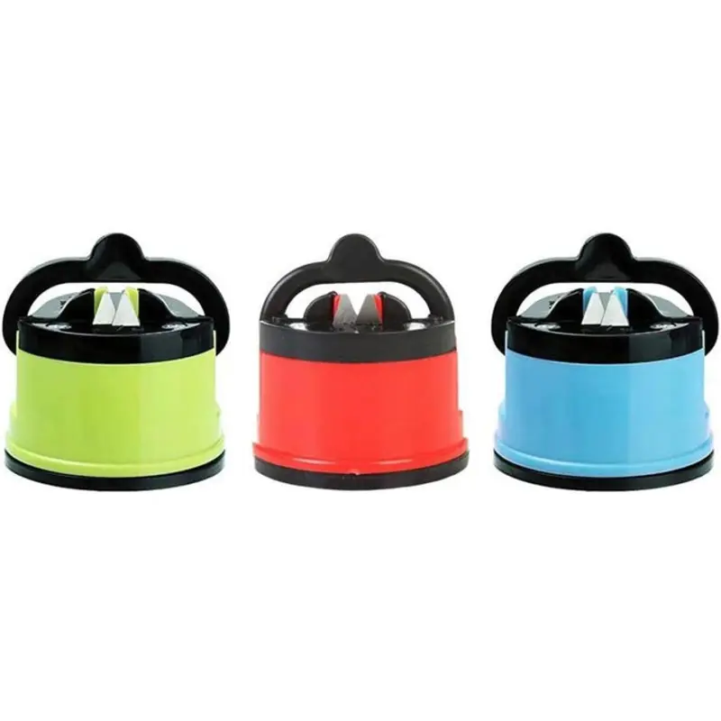 Kitchen Knife Sharpener with Suction Cup Household Sharpening Tool Sharpening Stone Suction Cup Positioning Sharpener Ceramic Lightweight 0