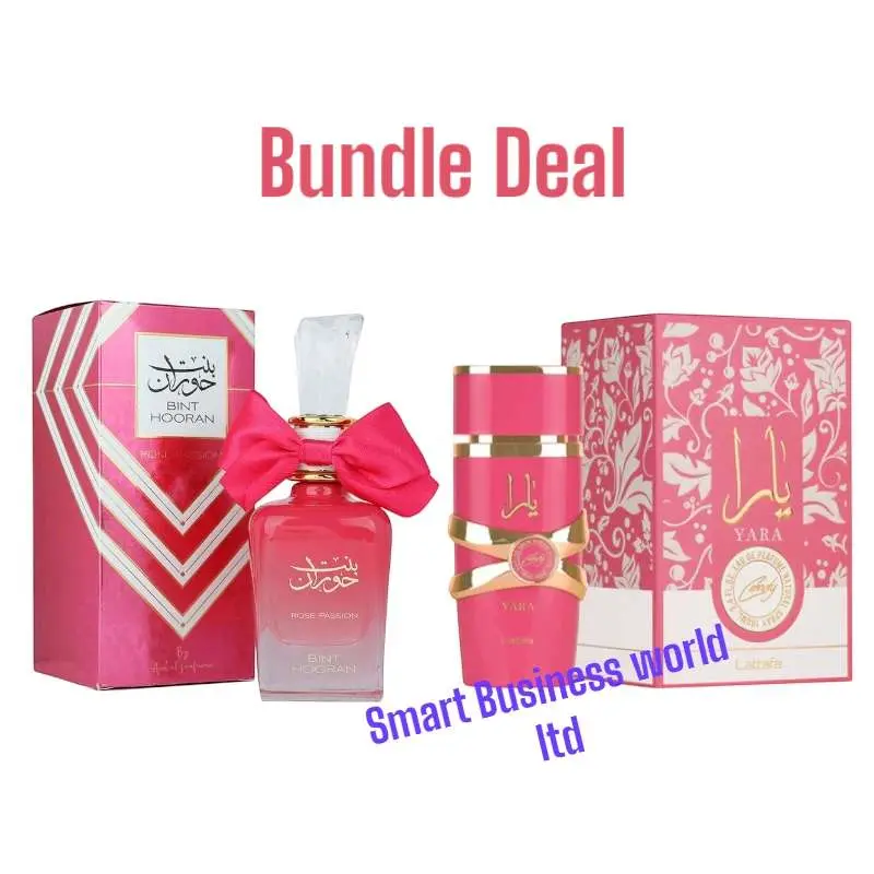 Yara Candy and Bint Hooran Rose Passion 100ml Eau De Parfum Bundle Deal viral long lasting perfume