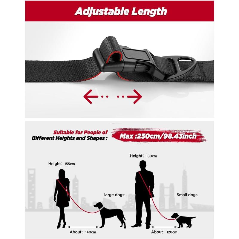 Hands Free Dog Leash, 8.2ft Multifunctional Crossbody Rope with Explosion-Proof Handle and Adjustable Training Hands Free Leash for Small, Medium &amp; Large Dogs Walking, Jogging and Running 2