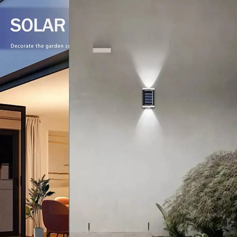 4x SUPER BRIGHT SOLAR POWERED DOOR FENCE WALL LIGHTS LED OUTDOOR GARDEN LAMP 4