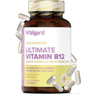 Wellgard Ultimate Vegan Vitamin B12 Capsules, Energy Supplement, B12 Vitamin For Women & Men
