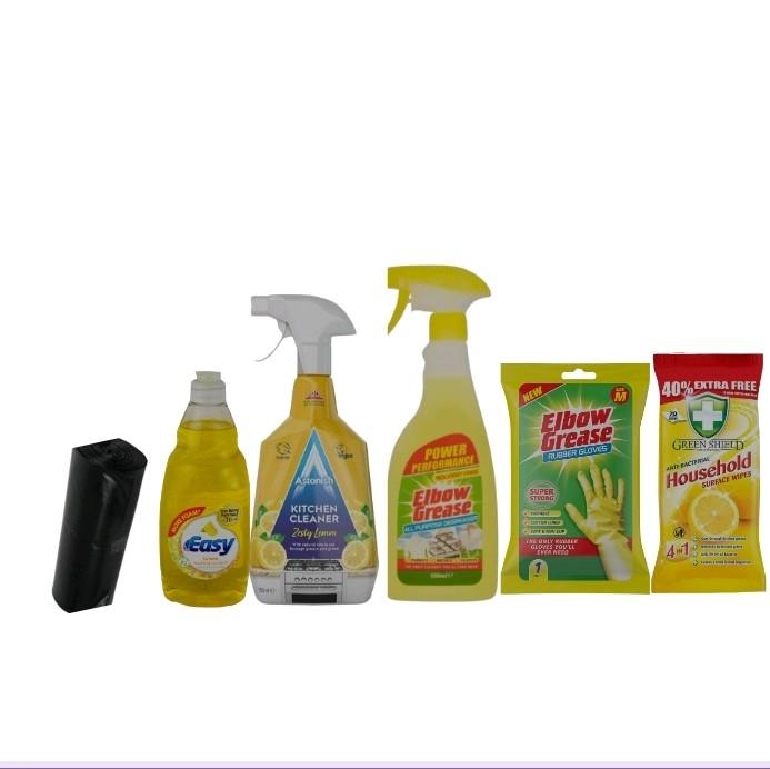 Elbow Grease 6 Pack Kitchen Cleaning Bundle Household Gloves Spray Wipes multi cleaner powder bomb power clean 0