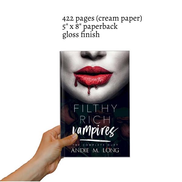 Andie M. Long Filthy Rich Vampires Duet Signed Paperback RH/WHY CHOOSE/Vampires/Spicy 2