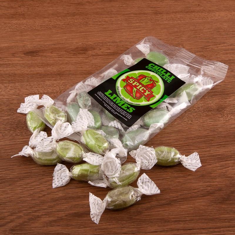 Ghost Pepper Chilli Chocolate Limes Medium Heat with chilli chocolate centre 100g Snack Shell Bite Crispy 5