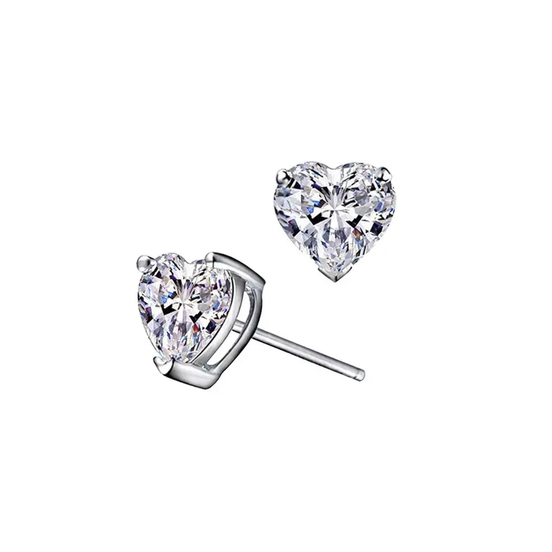 Silver Tone Heart Crystal Bangle and Earrings Set - UK SELLER 2