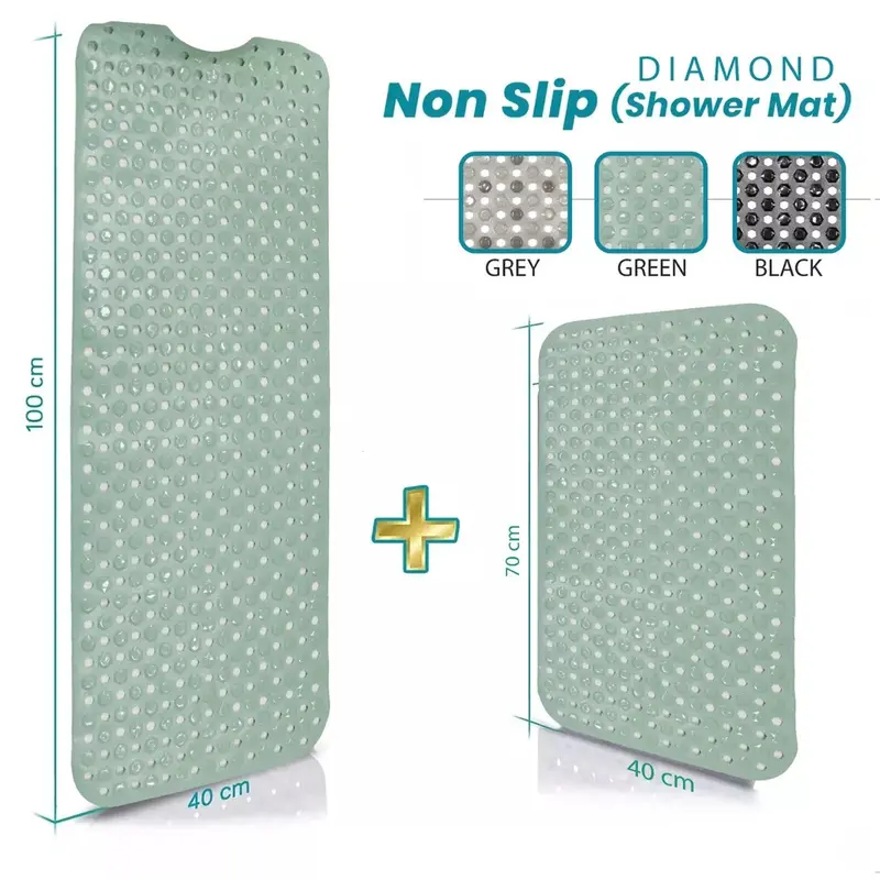 Extra Large Bath Mat Non Slip Bathtub Anti Mold Strong Suction Rubber Shower Mat Household. 5