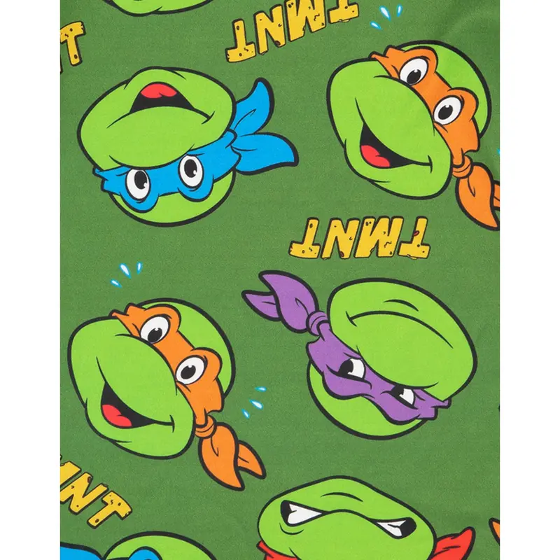 Vanilla Underground x Teenage Mutant Ninja Turtles Boys Green Character Short Sleeve Long Leg Pyjama Set 5