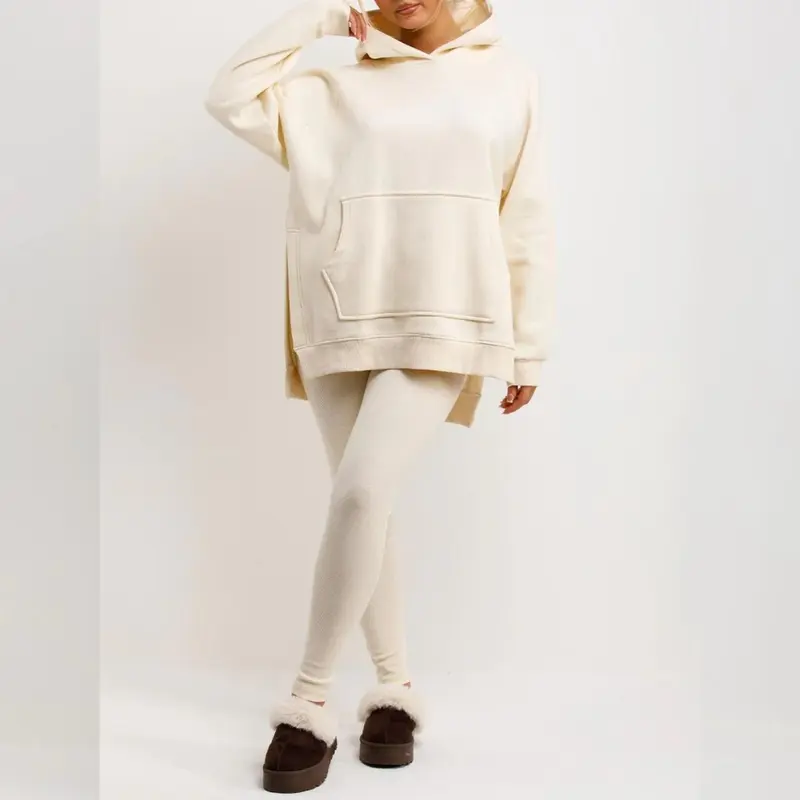 Women’s Fleece Oversize Hoodie & Leggings Loungewear Co Ord Set- Molly 5