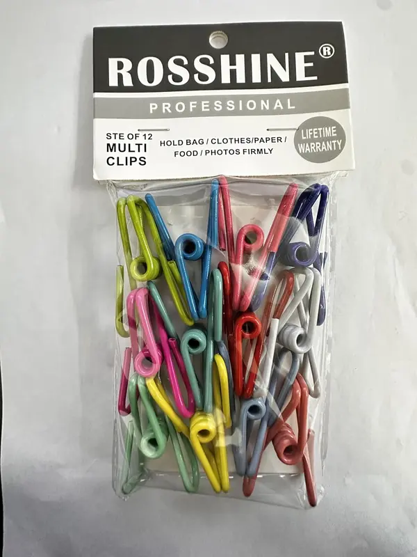 Bag Clips for Food Storage, 12pcs Steel & PVC Coated Food Bag Clips Bag Sealing Clips, Multi-function Food Pegs Clips, Clothes Pegs, Paper Clips, Durable Freezer Kitchen Home Office Plastic Smooth Thick Wood Wooden Coffee Sandwich Utility Utensils 6