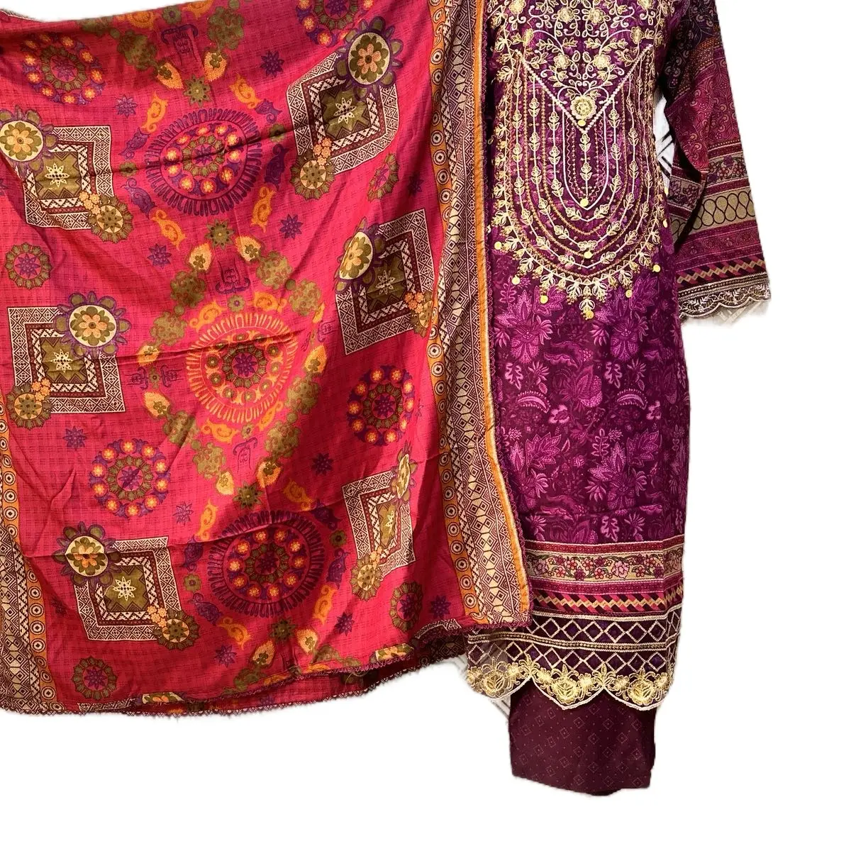 Maria b inspired 3 piece suit dhanak fabric winter collection