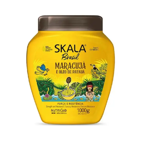 Skala Brasil Maracuja Creme de Tratamento Conditioner 1000ml - Intensive Hydration & Natural Ingredients - Smooth Haircare Shampoo Silky Comfort Cleansing Cleanser Scent Moisturizer Moisture Nourishing