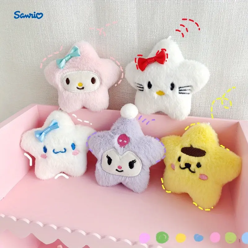 Sanrio New Style Plush Cartoon Sanrio Doll Hanging Star Melody Jade Guilo Mi Style Bag Pendant Halloween Party Decoration Pendant Party Decorative Kawaii Ornament Gift Birthday Gift, Sanrio 2