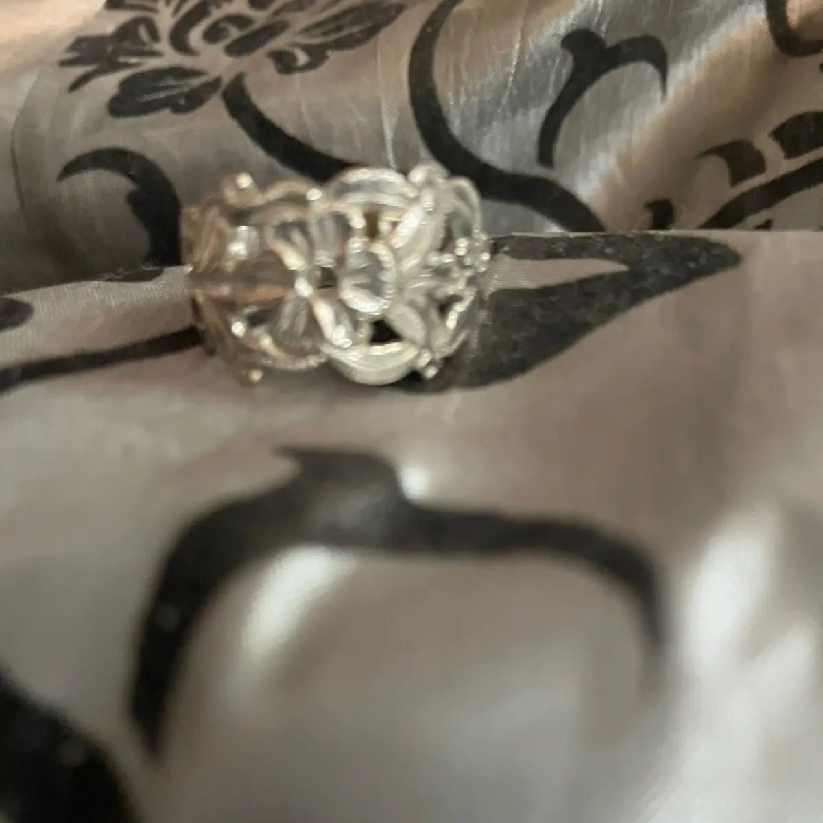 Adjustable Floral Wrap Ring - Handmade in Lancashire