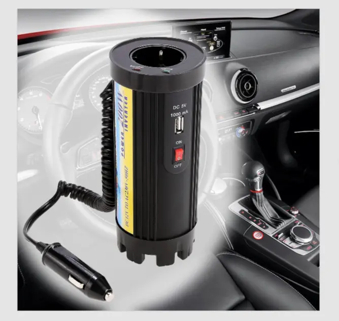 Power Heat Car Inverter 200W 12V-230V 6