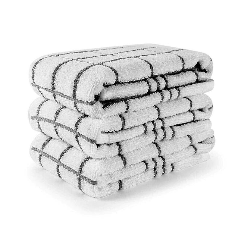 Product Introduction of Big Check Kitchen Towel - Pack of 6 - 100% Cotton - Absorbent & Reusable - Long-Lasting Cleaning Set 9