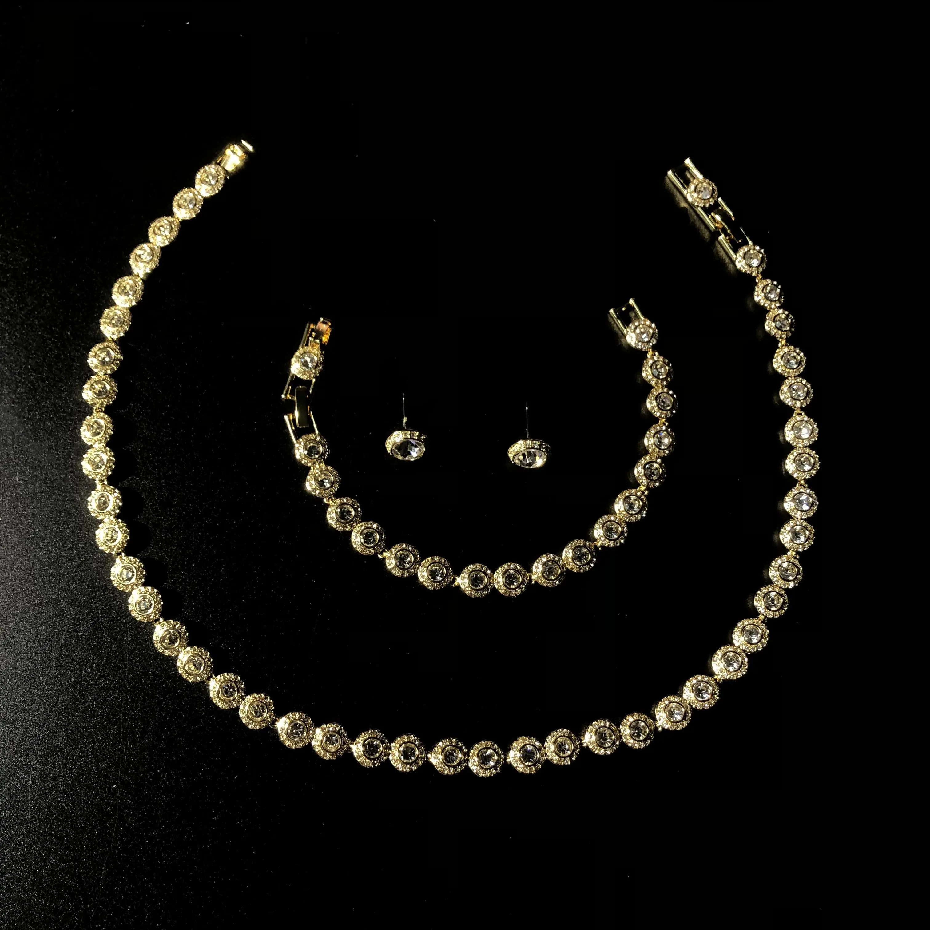 Tennis necklaces, angel necklaces, earrings, bracelet collections, gold and silver