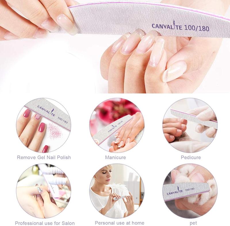 Product Introduction of 10 PCS Professional Nail Files Double Sided Emery Boards for Pet Grooming - 100/180 Grit - Manicure, Set 7