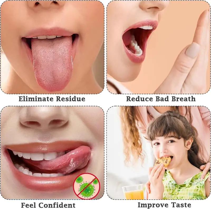 Tongue Scraper, Tongue Scraper Metal Brush, Stainless Steel Tongue Scraper Dental Care Tongue Cleaner, Gentle On Tongue, Mouth Fresher, Oral Care Kits, Portable Tongue Cleaners, Banishes Bad Breath, Oral Hygiener, Tongue Cleaning Tools,  Gift Ideas 2025 6