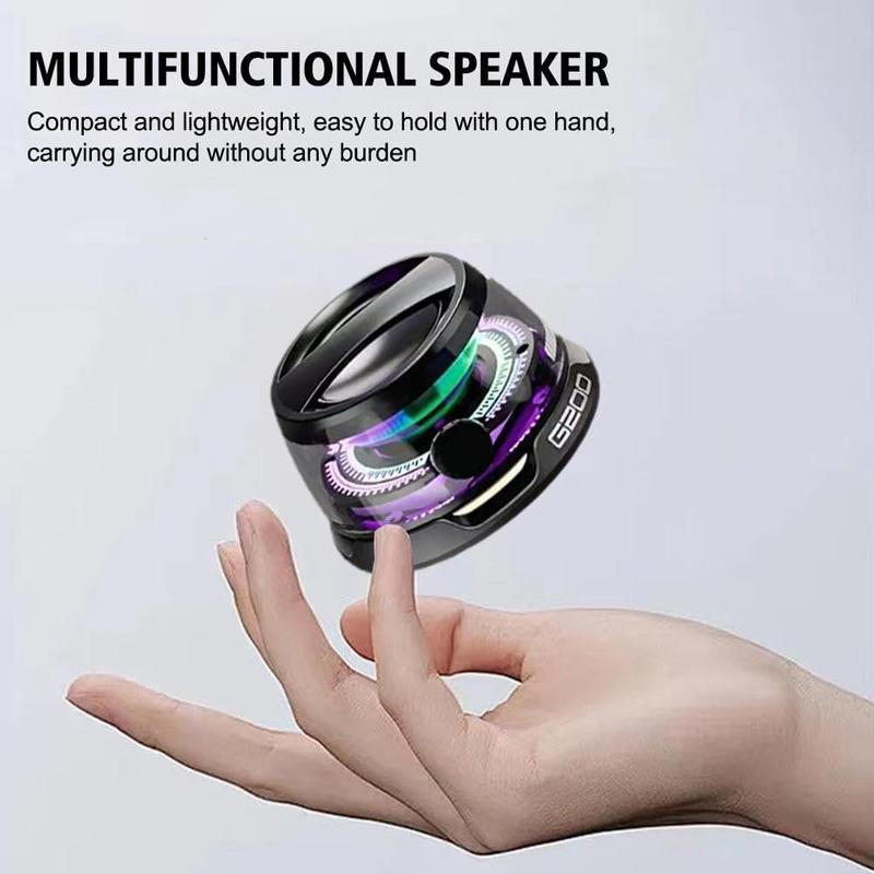 Magnetic Bluetooth Speaker, G200 Magnetic Bluetooth Speaker 5W Mini Portable Bluetooth Speaker Magnetic Phone Stand Speaker Bluetooth audio for Outdoor Travel and party (black) Smartphone 1