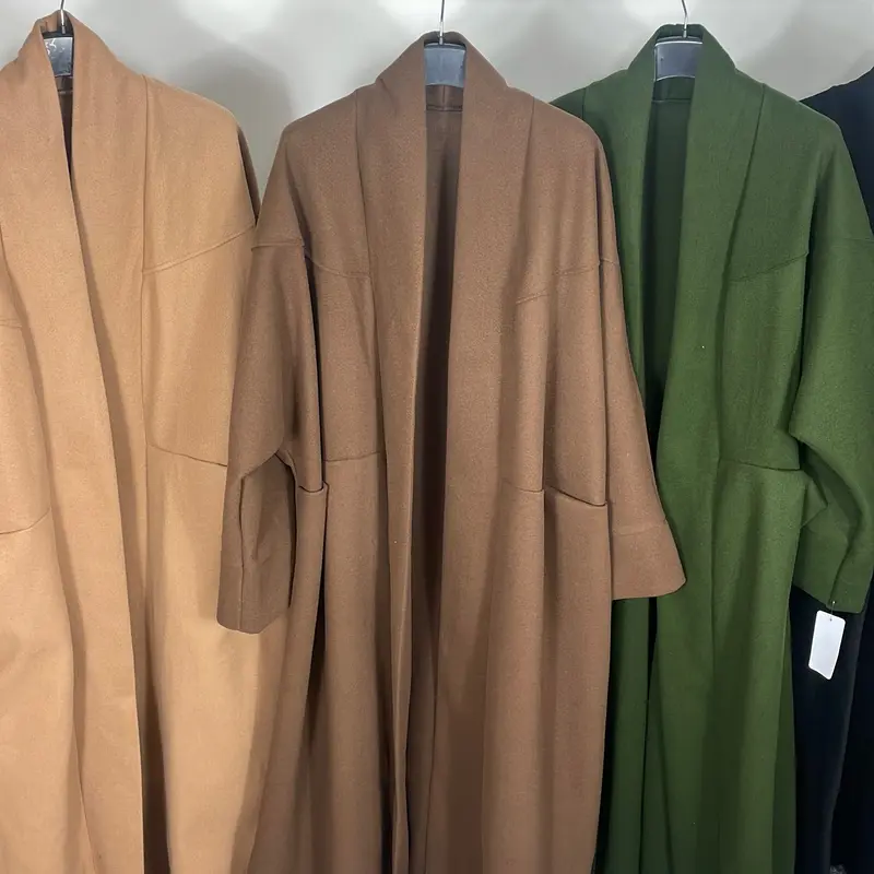 Coat with Pockets Trench Style one size 3