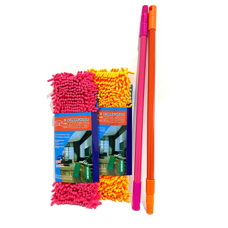 Folding and Adjustable 360 Plastic Microfibre Mop with Handle 7