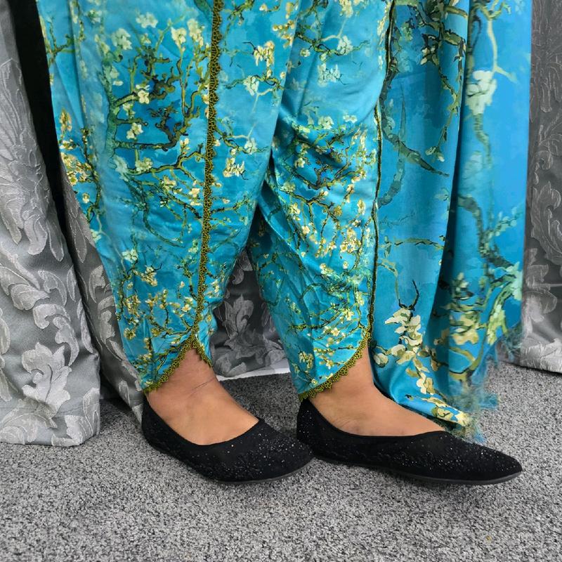 3 PC Marina Suit with Shawl- Kameez and Tulip Shalwar- Traditional Pakistani Suits 3