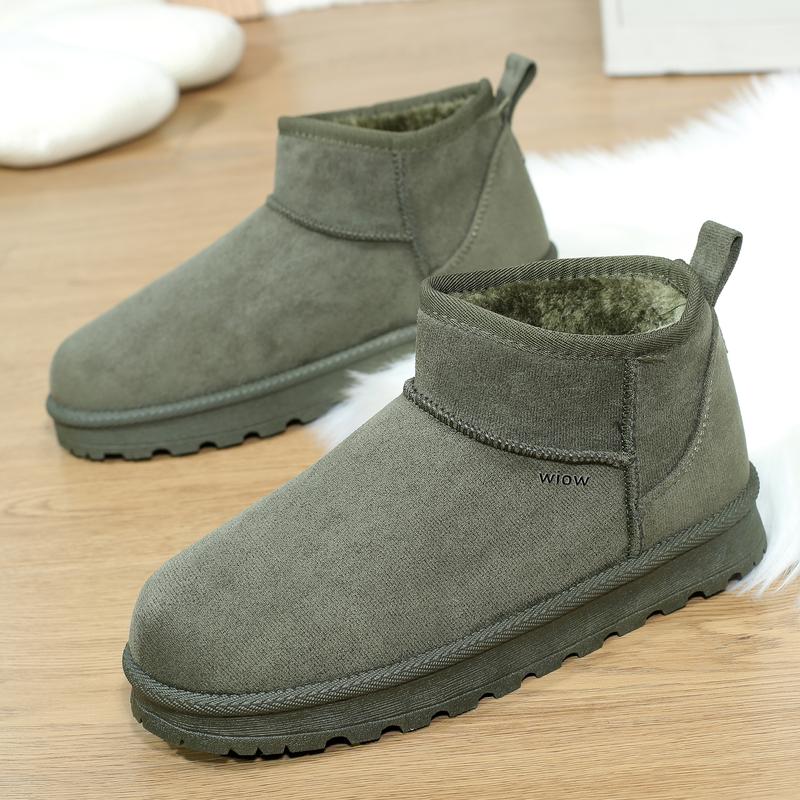 wiow Women's Warm Winter Solid Matching Platform Snow Boots Thick Soles Fashion Casual Female Round Toe Cashmere Warm Lining for Dayliy Shoes Girl Footwear Walking Shoes Comfort Bathroom Arch Autumn 7