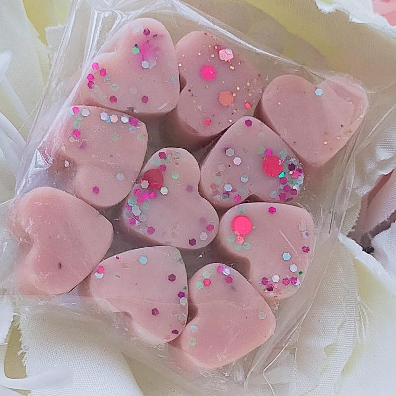 10pk Mini Hearts Scented Wax Melts Pack - Various Aroma Fragrance Room Freshener, Long-lasting Scent 6