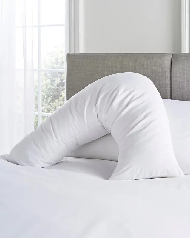 V Shaped Pillow & Pillow Cases SOLD SEPRATLY OR AS A PACK Back Support Extra Filled Orthopaedic Pregnancy Nursing Maternity Pillow with Pillow Cases 1