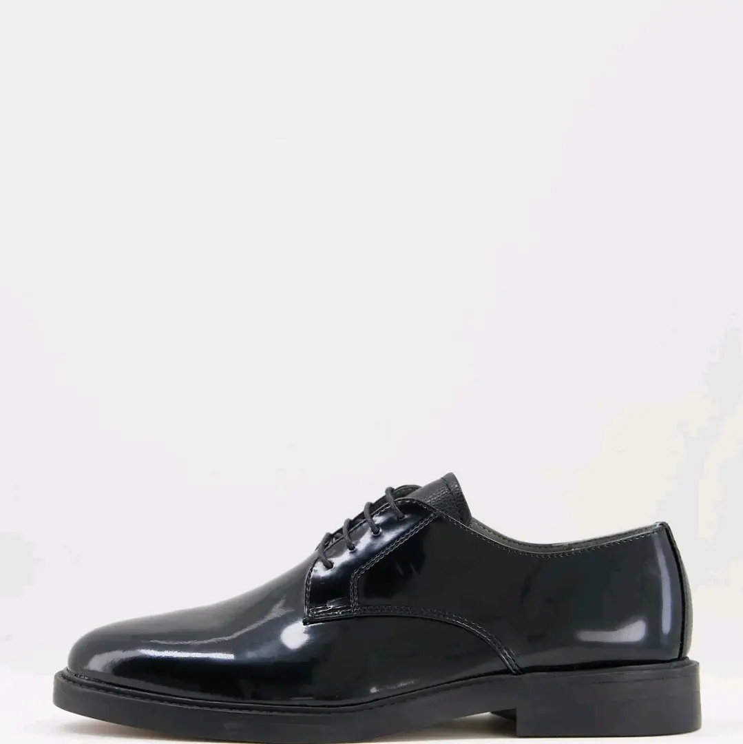MENS BLACK SMART SHOES LEATHER
