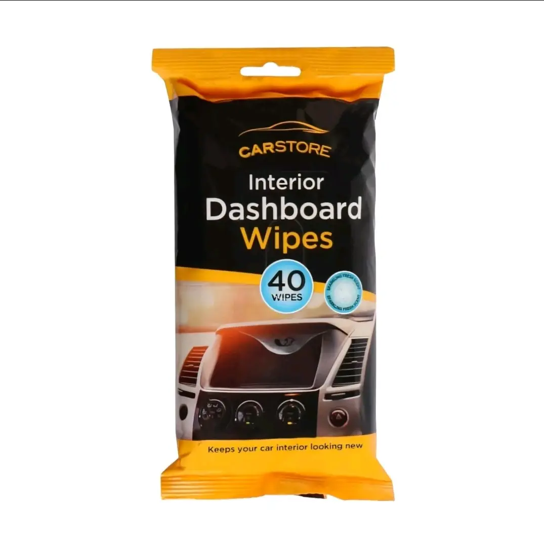 40pcs Car DashBoard Wipes Interior Dashboard Cleaning Streak Free Fresh Scent