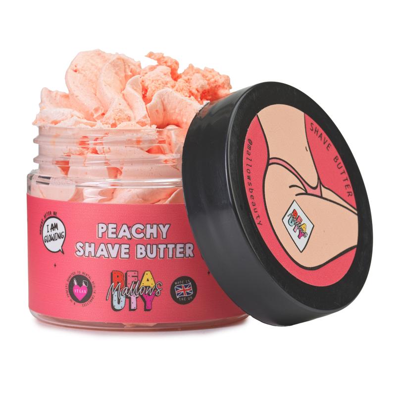 Mallows Beauty Full Size Peachy Shave Butter 150g Aftershave Foam 2
