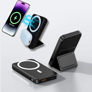Magnetic Wireless Power Bank 10000mAh Portable Slim with Digital Display Smartphone Charger Fast Charger MagSafe Protection Smartphone Accessories Charger Chargeable Charging Device Usb Cable Plastic Handheld