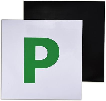 Onarway Fully Magnetic P Plates for New Drivers, 2 Pack Whole-Magnetic Plate - Non Scratch Vehicle Paint 2