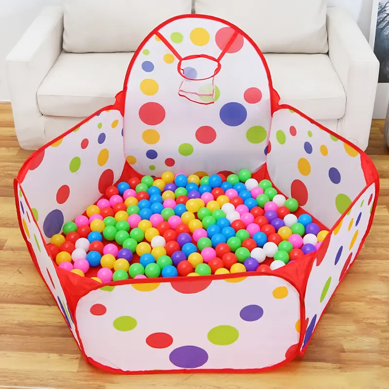 Kids Ball Pit Pop Up Play Tent Playhouse With Basketball For Childrens Boys Girls Baby Birthday Toy Themed Pretend Indoor Outdoor Games Party Crawl (Balls Not Included) sea and beach accessories 0