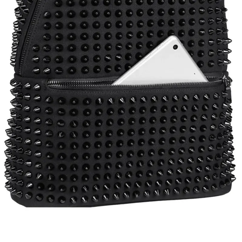 Ro Rox Minerva Studded Canvas Gothic Backpack Bag 7