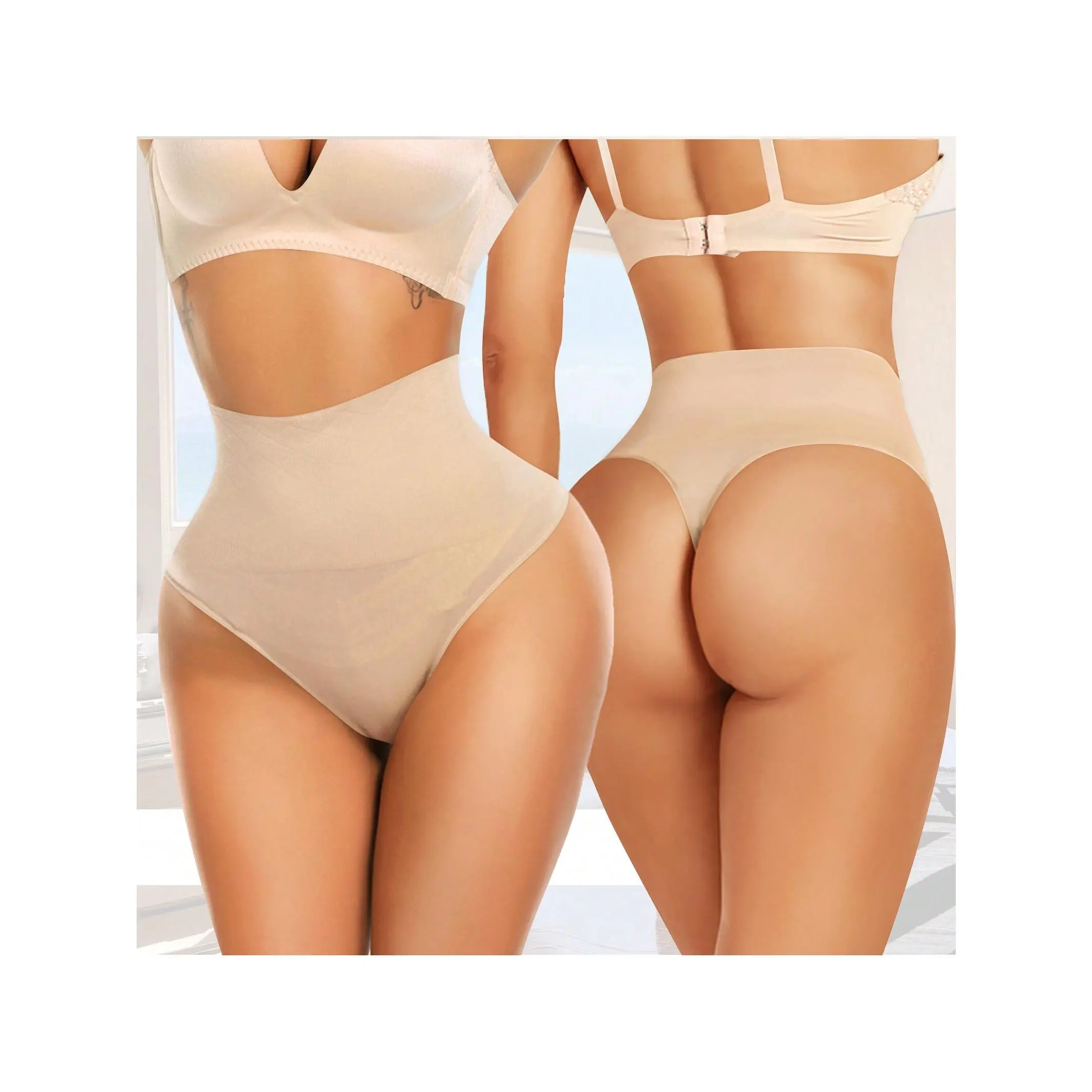 Women Tummy Control Thong Shapewear Seamless High Waist Shaping Panties Body Shaper Pull Me Hold In Tummy Control Thong Panties Slim Body Shaper Knickers For Women[S12]