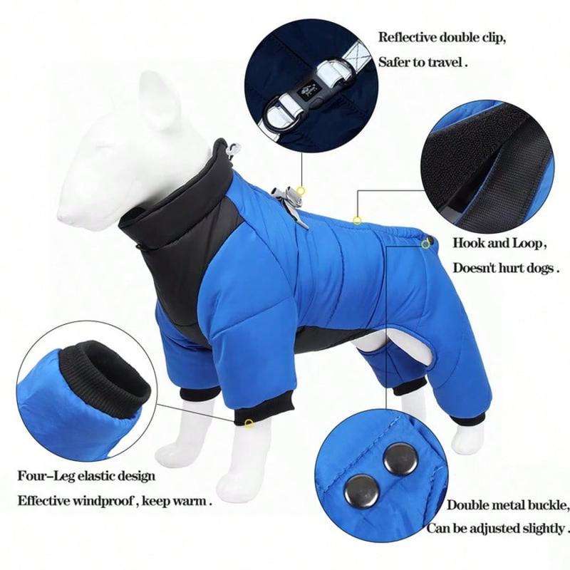 Waterproof Dog Jumpsuit Coat Winter Pet Dog Clothes Warm Puppy Cotton Jacket For Small Medium Dogs Pug Chihuahua Costume Bulldog 4