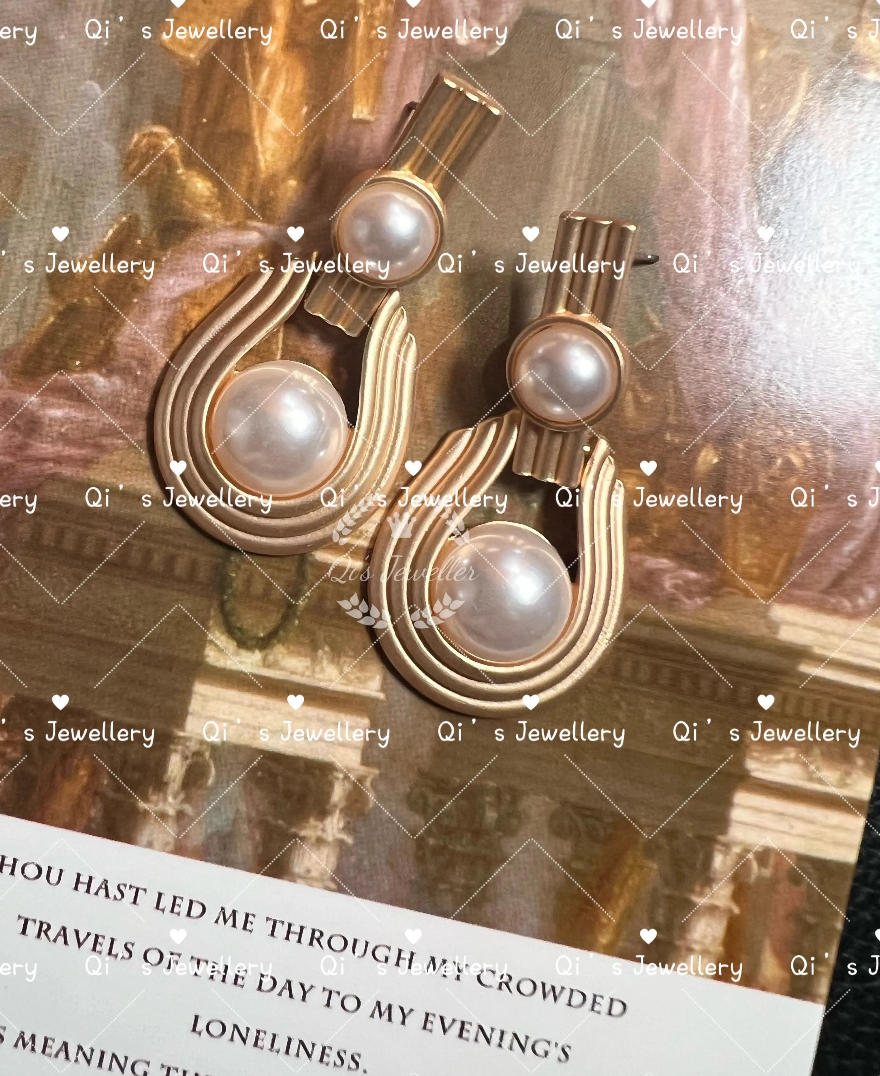 Baroque Exotic Gothic Retro Palace Style Party Earrings for Women pearl