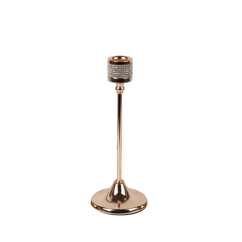 Product Introduction of Gold Candlestick Holder Set of 3 for Taper Candle - Metal Decorative Candle Holder for Fireplace, Mantel, and Dining Table - Ornaments Ornaments Antique Iron Box 12