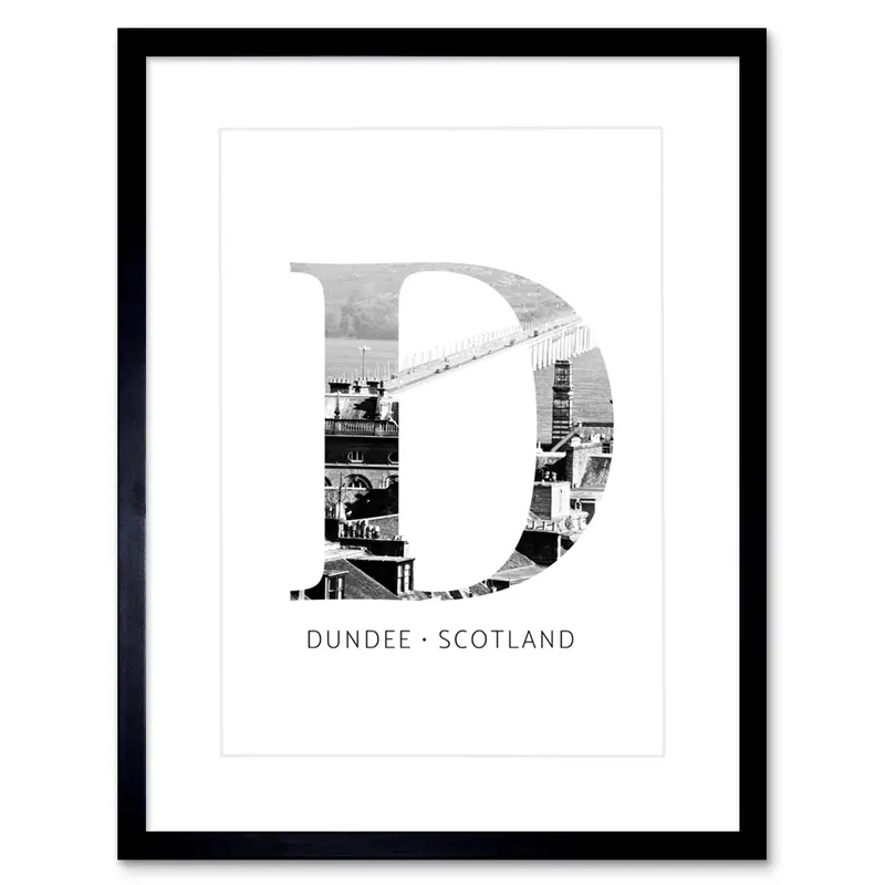 Scotland Dundee Letter Framed Wall Art Print 0