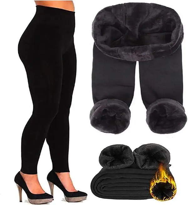 Loxdonz Women's High Waist Thermal Lined Leggings for Winter - Ankle Length Inseam, Thick Fur Fleece Lining, Regular Size Type - Comfortable, Chic