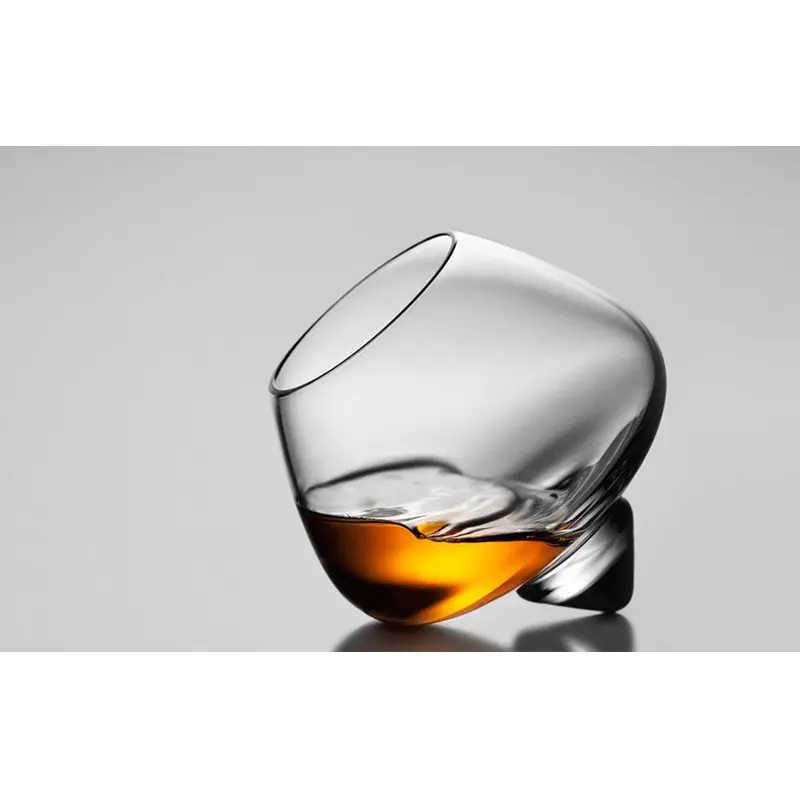 Rotate Top Wide Belly Whiskey Cocktail Drinking Wine Cup Tumbler Cone Bottom Bar Crystal Glasses Vaso Gafas Caneca Vidro Brandy 3