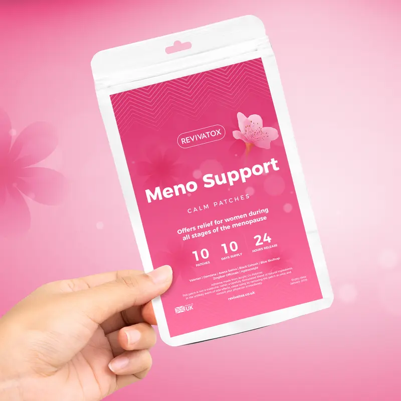 Meno Support Patches | Hot Flush & Night Sweat Relief | Natural & Vegan Formula | 30 Pack 5