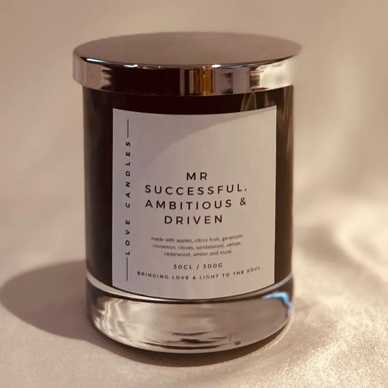 Mr Successful Candle, Masculine Scent, Home Fragrance, Cosy Fresh and Woody Scents, Christmas Scents, Scented Soy Wax Candles, Scented Soy Wax Melts 1