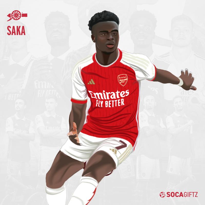 Non Framed A4 Saka Poster Print ONLY 0