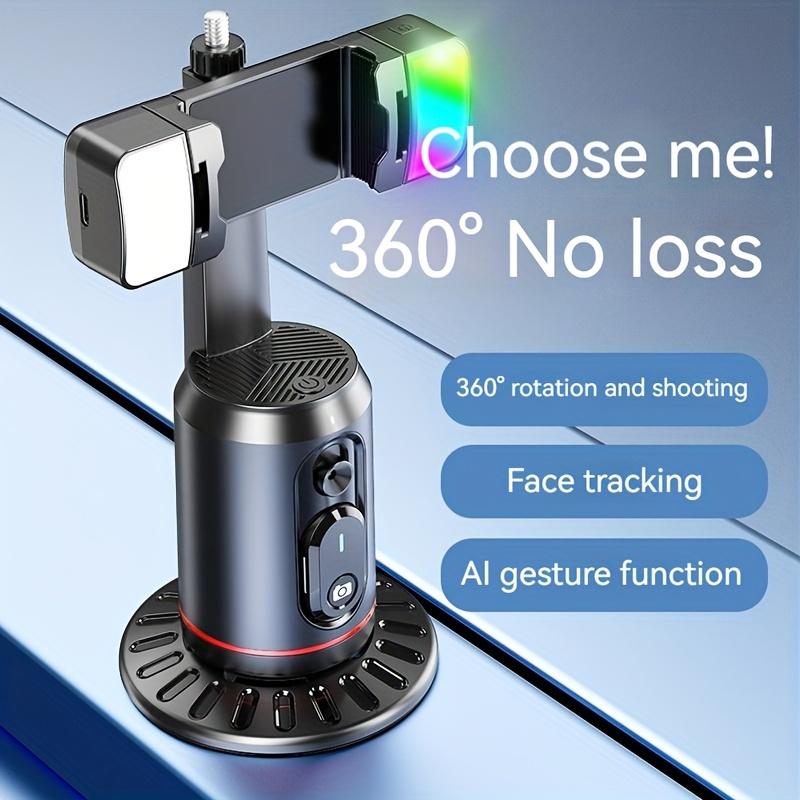 Product Introduction of Upgrade Version Of The Seventh Generation Automatic AI Tracking Gimbal With 360° Follow-up, Face Tracking, Fill Light, And Stabilization 0