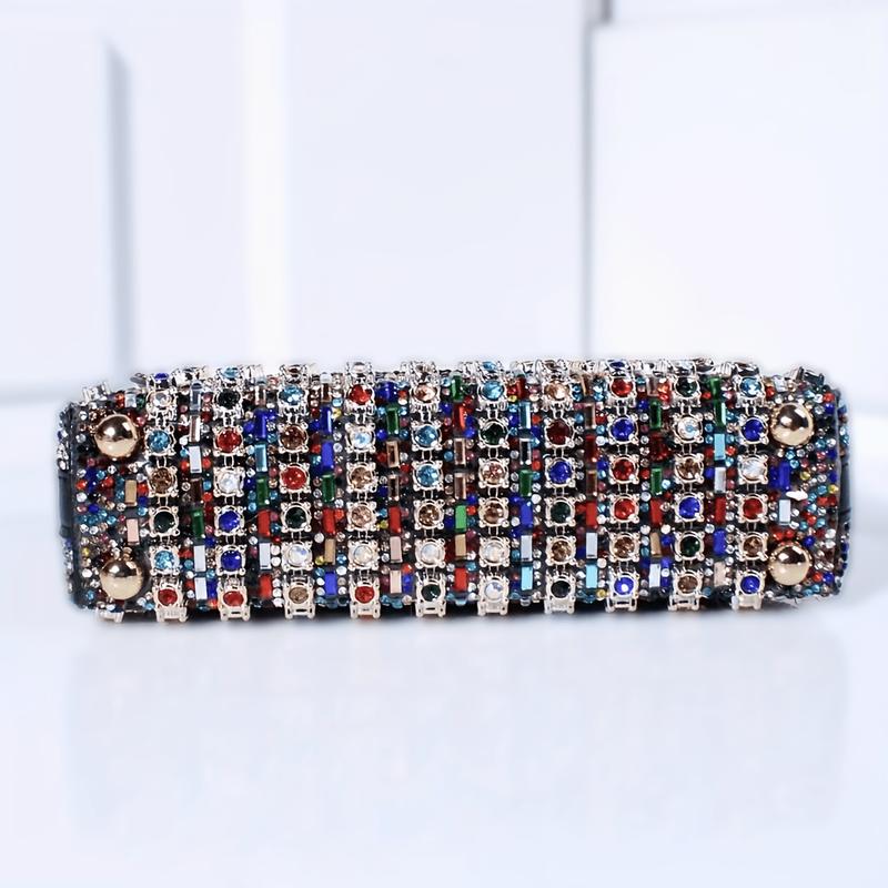 Product Introduction of Women's Fashion Evening Handbag, Elegant Style Rhinestone Embellishments Purse, Lightweight Bag For Banquet And Party Use 3